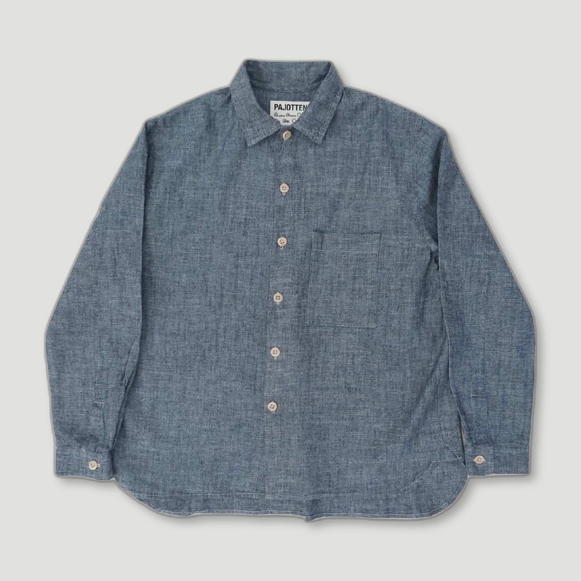 Workers shirt - cotton/hemp - blue