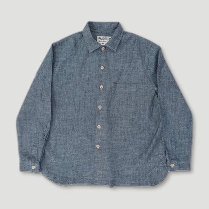Workers shirt - cotton/hemp - blue