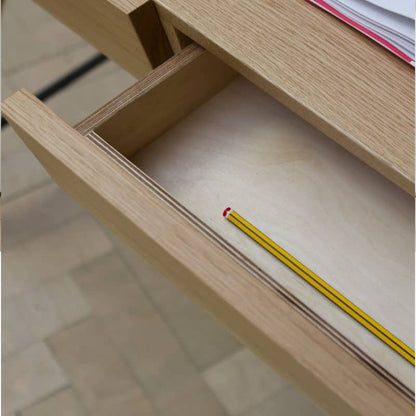 Yackt Three Drawer Desk in Oak