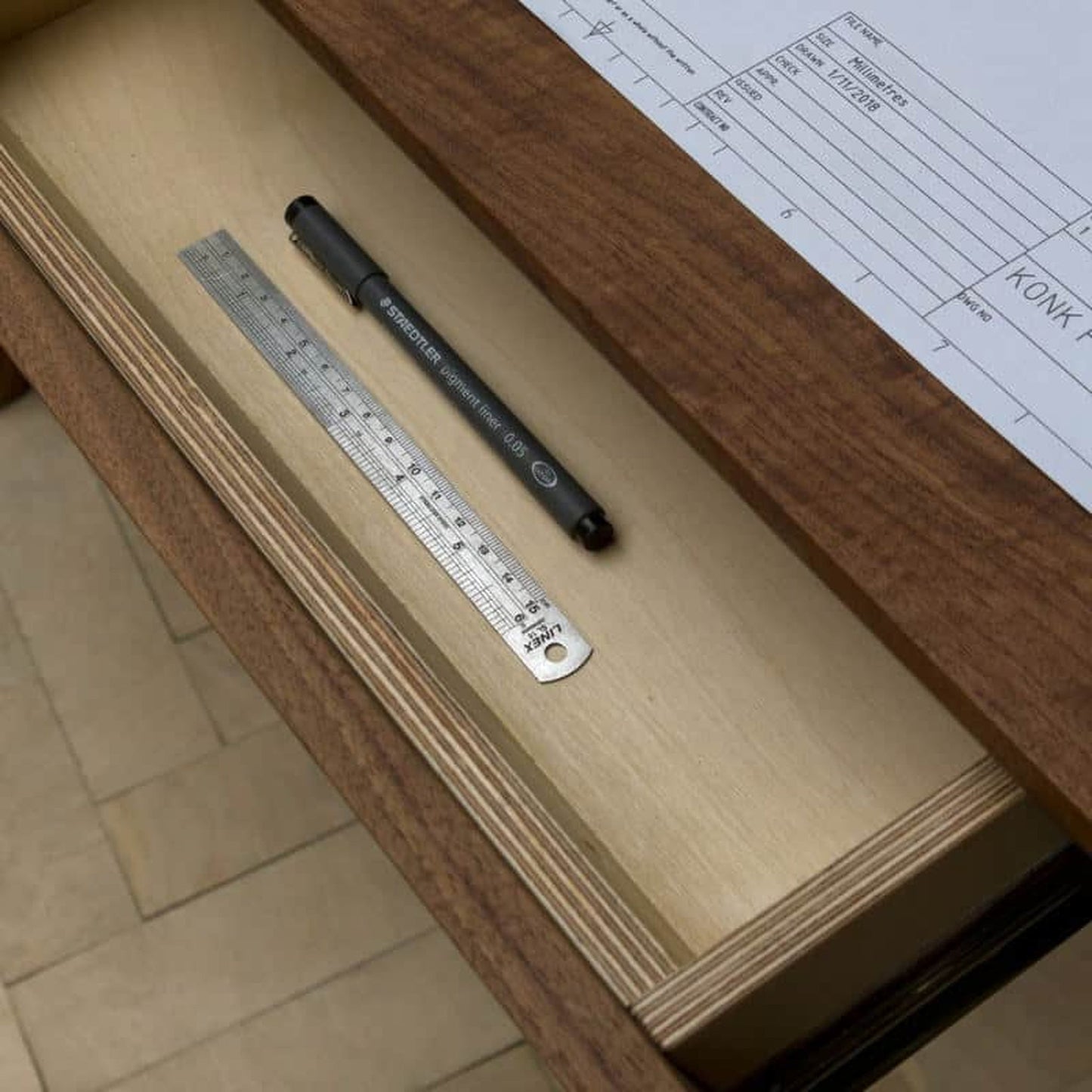 Yackt Three Drawer in Walnut