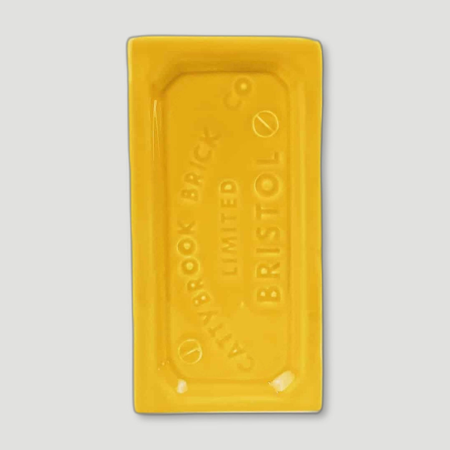 Front view of Yellow Bristol Brick Vase from Stolen Form - British Made Vases & Homeware