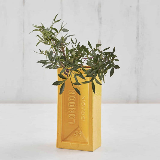 Yellow London Brick Vase